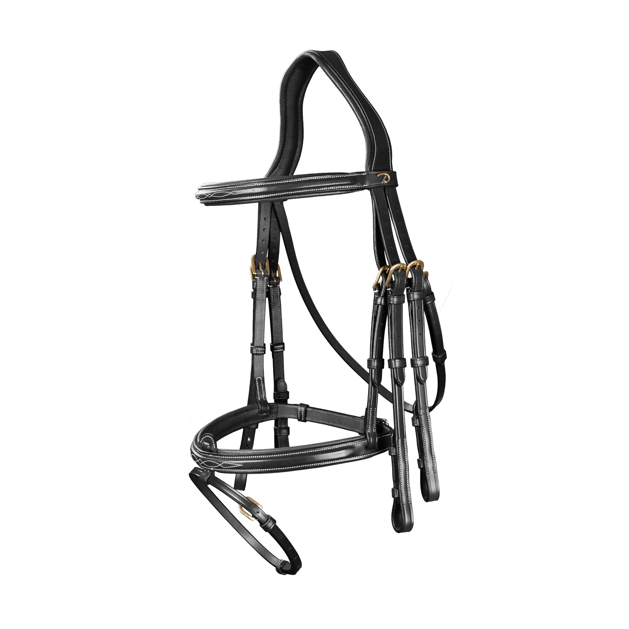 DY'ON FLASH NOSEBAND DOUBLE BRIDLE JUMPING